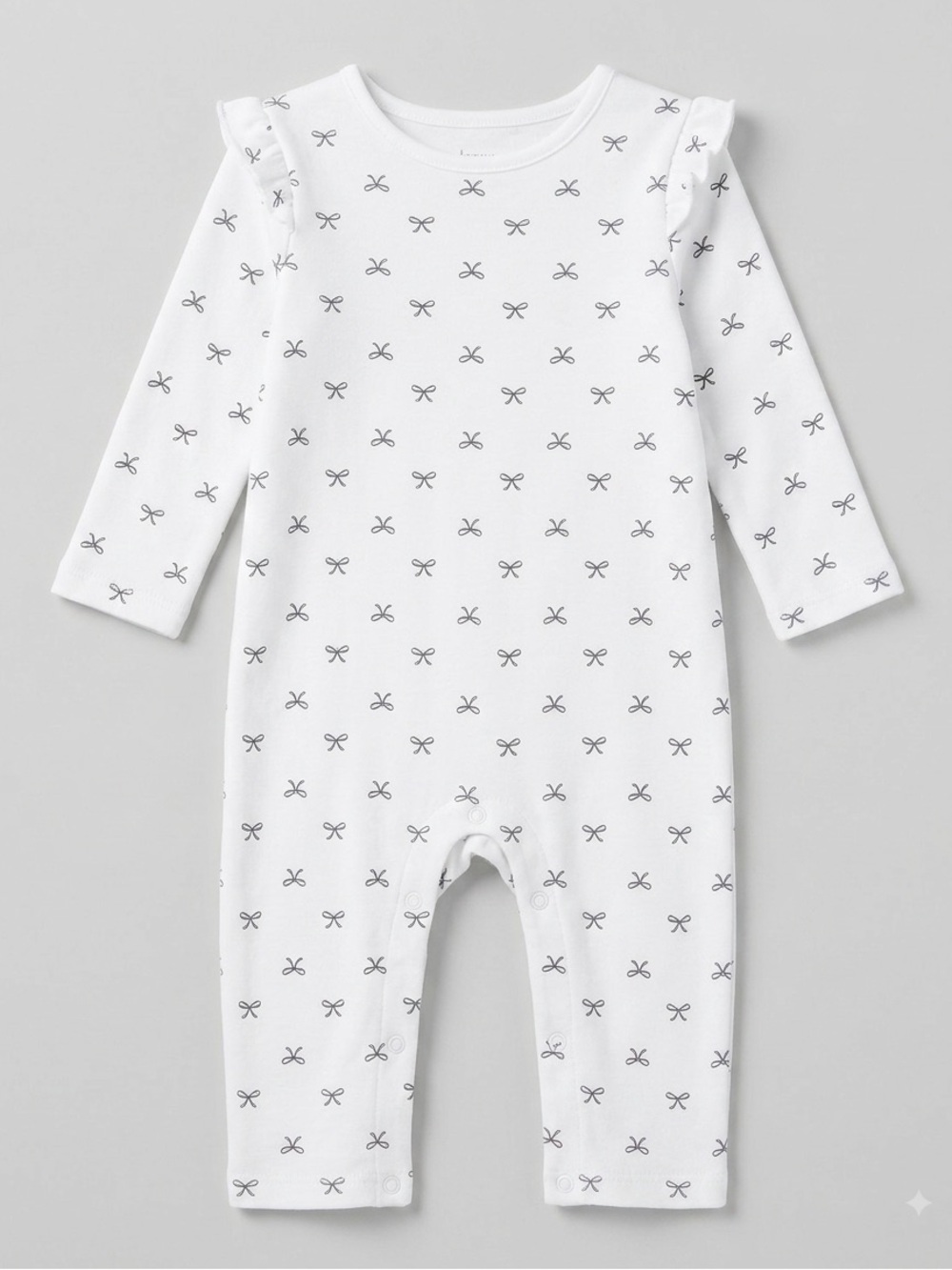 Carter’s White Bow-Print Baby One-Piece Romper
